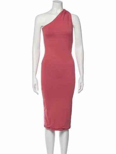Pre-owned Alix Nyc One-shoulder Knee-length Dress In Red