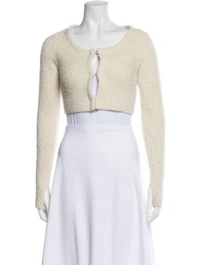 Pre-owned Alix Nyc Scoop Neck Sweater In White