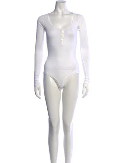 Pre-owned Alix Nyc Scoop Neck Sweater In White