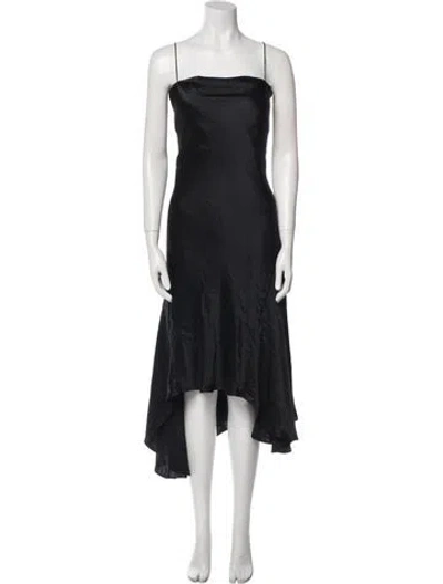 Pre-owned Alix Nyc Silk Long Dress In Black