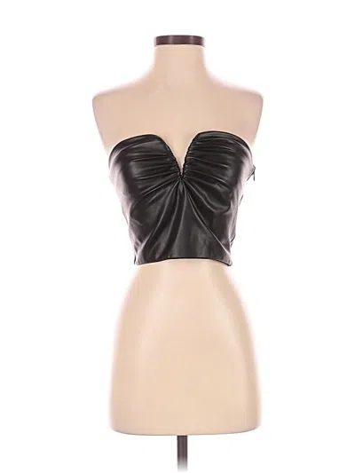 Pre-owned Alix Nyc Sleeveless Top Black Strapless Neckline Tops