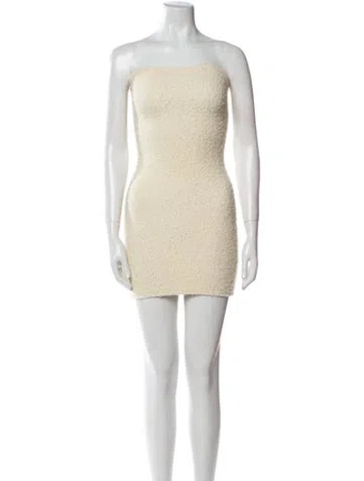 Pre-owned Alix Nyc Strapless Mini Dress In Neutral