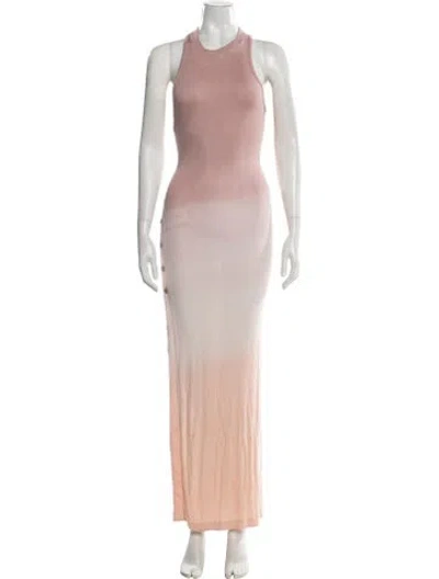 Pre-owned Alix Nyc Tie-dye Print Long Dress In Pink