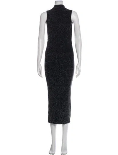 Pre-owned Alix Nyc Turtleneck Long Dress In Multi