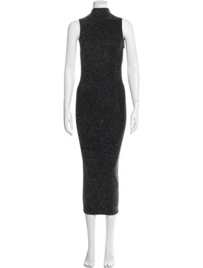 Pre-owned Alix Nyc Turtleneck Midi Length Dress W/ Tags In Gray