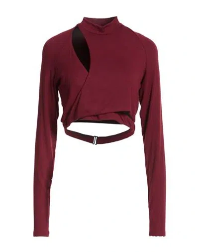Alix Nyc Woman Top Burgundy Size Xl Modal, Elastane