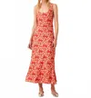 Alix Of Bohemia Adele Dress In Crimson Clover In Red