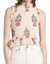 Alix Of Bohemia Anjou Bijou Top In Pale Yellow In Yellow