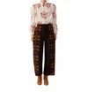 Alix Of Bohemia Annabel Dahlia Blouse In White/pink In Multi