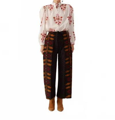 Alix Of Bohemia Annabel Dahlia Blouse In White/pink