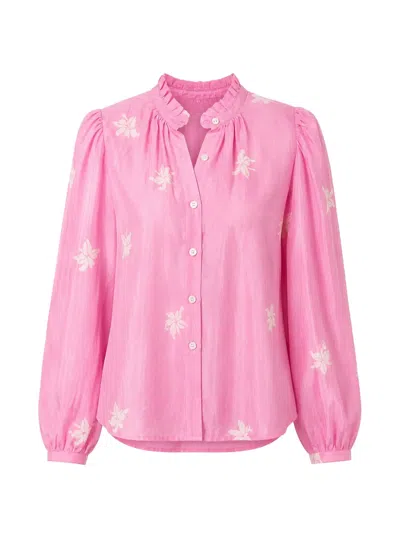Alix Of Bohemia Annabel Floral-print Blouse In Pink