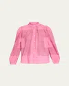 Alix Of Bohemia Annabel Fuchsia Tile Shirt In Pink