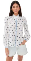 Alix Of Bohemia Annabel Indigo Heart Shirt Indigo In Indigo