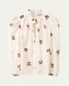 Alix Of Bohemia Annabel Little Rosebud Shirt In White