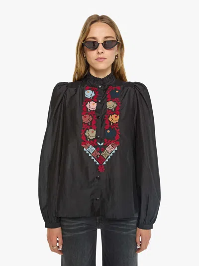 Alix Of Bohemia Annabel Shirt Emblem Panel In Red - Size X-small