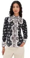 Alix Of Bohemia Artemis Bronco Bandana Shirt Black In Black
