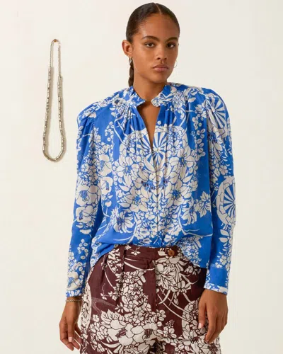 Alix Of Bohemia Artemis Royal Spoke Shirt In Medium Blue
