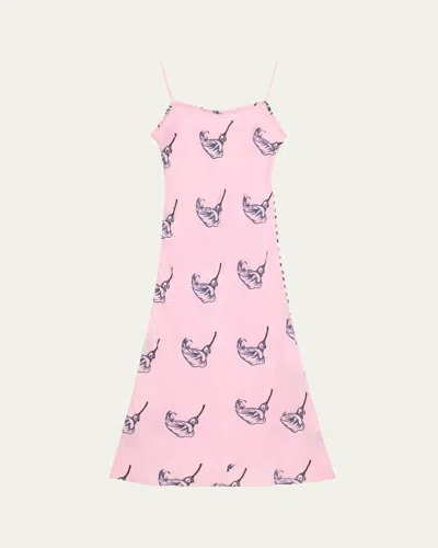 Alix Of Bohemia Athens Calla Lily Slip Dress In Pink