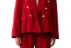 Alix Of Bohemia Augusta Corduroy Blazer In Red Ruby In Red