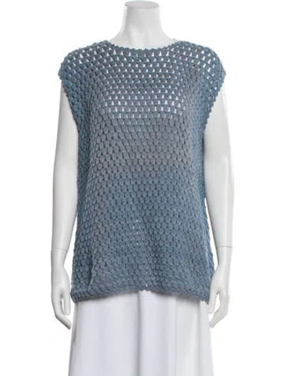 Pre-owned Alix Of Bohemia Bateau Neckline Sweater W/ Tags In Blue