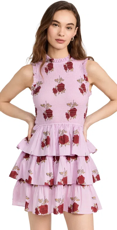 Alix Of Bohemia Cabana Ruby Rosette Short Dress Pink