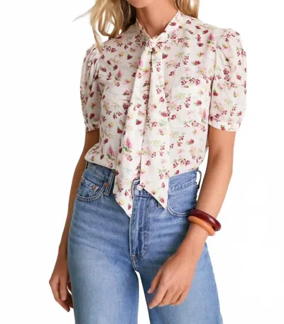 Alix Of Bohemia Chance Wild Garden Shirt In White In Multi