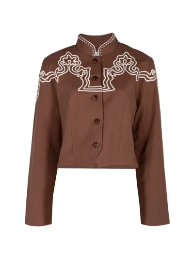 Alix Of Bohemia Clarke Clove Spur Jacket In Brown