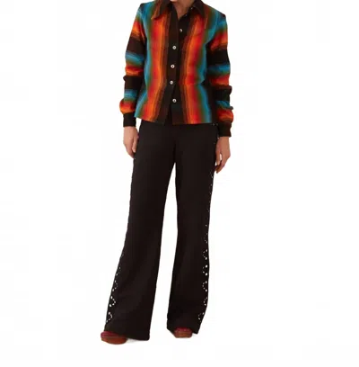 Alix Of Bohemia Dolly Camp Flannel Shirt In Multi In Black