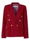 Alix Of Bohemia Double-breasted Blazer In Red