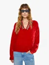 Alix Of Bohemia Dylan Velvet Tunic Ruby Shirt In Red