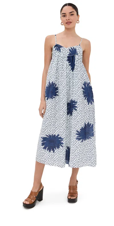 Alix Of Bohemia Eden Indigo Dahlia Dress Indigo