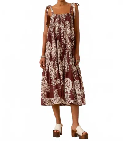 Alix Of Bohemia Emrys Spoke Dress In Dark Brown In Red