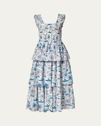Alix Of Bohemia Erin Blue Valentine Dress In White