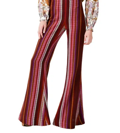 Alix Of Bohemia Farah Berry Flare Pant In Purple In Red