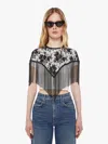Alix Of Bohemia Flou Lace Capelet Night Ride Shirt In Black
