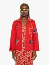 Alix Of Bohemia Francis Tattoo Jacket In Crimson Red In Crimson