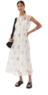 Alix Of Bohemia Gigi Lunar Flower Dress White In White