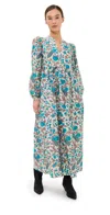 Alix Of Bohemia Imogen Peacock Plume Dress Peacock In Peacock