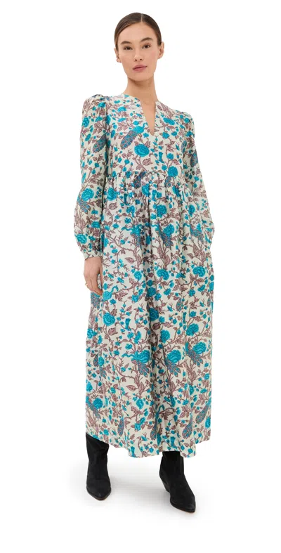 Alix Of Bohemia Imogen Peacock Plume Dress Peacock