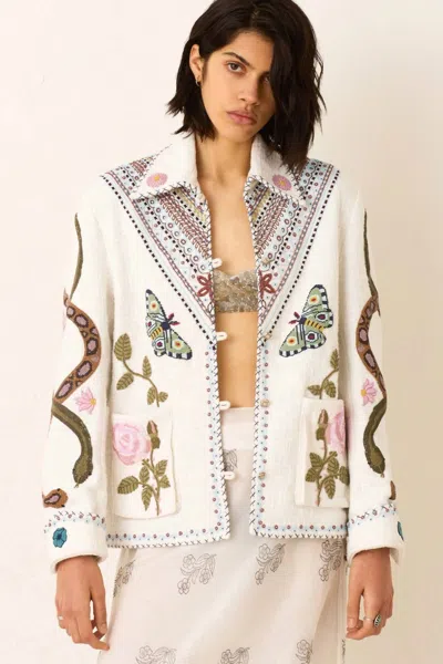 Alix Of Bohemia Jude Ethereal Jacket In Ivory In Multi