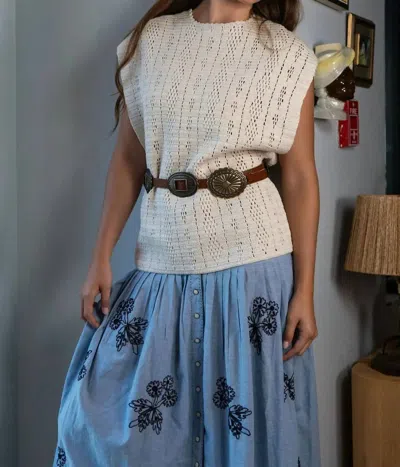 Alix Of Bohemia Leif Prairie Tunic Top In Cream In White