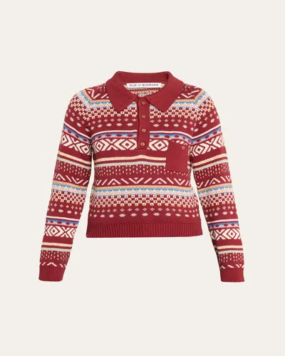 ALIX OF BOHEMIA LIZA FAIRISLE RAGLAN SWEATER