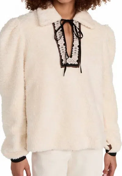 Alix Of Bohemia Loretta Teddy Fleece Tunic In Cream Teddy In Beige
