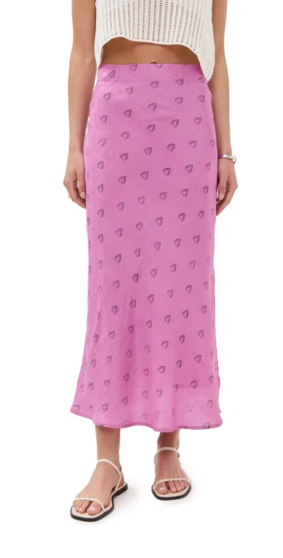 Alix Of Bohemia Lyra Fuchsia Heart Skirt Fuchsia