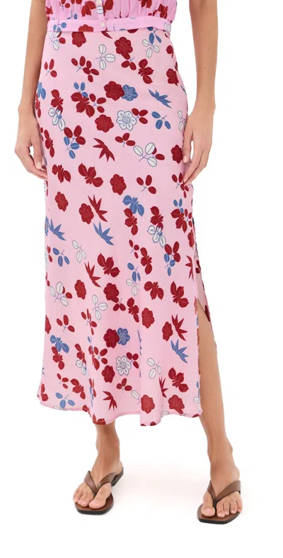 Alix Of Bohemia Lyra Tutu Bloom Silk Skirt Light Pink In Multi