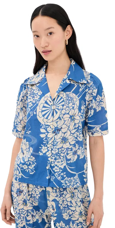 Alix Of Bohemia Ophelia Royal Spoke Shirt Medium Blue