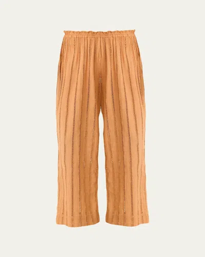 Alix Of Bohemia Otto Camel Eyelet Pants In Brown
