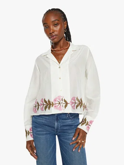 Alix Of Bohemia Pippa Shirt Trumpet Lily In White