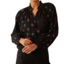 Alix Of Bohemia Poet Blouse In Evening Star In Multi