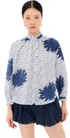 Alix Of Bohemia Poet Indigo Dahlia Blouse Navy In Navy